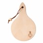 Wooden World Beech Onion Cutting Board with String Raw Kitchen Board
