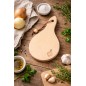 Wooden World Beech Onion Cutting Board with String Raw Kitchen Board