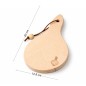 Wooden World Beech Onion Cutting Board with String Raw Kitchen Board