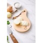 Wooden World Beech Onion Cutting Board with String Raw Kitchen Board