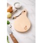 Wooden World Beech Onion Cutting Board with String Raw Kitchen Board
