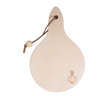 Beech Onion Cutting Board with String 20 cm