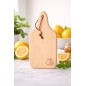 Wooden World Beech Wood Chopping Board with Handle Lemon Engraving 22.5 x 10.5 cm Hanging Kitchen Board
