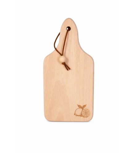Beech Wood Lemon Chopping Board with Handle 22.5 cm