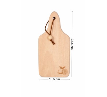 Beech Wood Lemon Chopping Board with Handle 22.5 cm