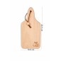 Wooden World Beech Wood Chopping Board with Handle Lemon Engraving 22.5 x 10.5 cm Hanging Kitchen Board