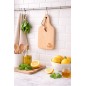 Wooden World Beech Wood Chopping Board with Handle Lemon Engraving 22.5 x 10.5 cm Hanging Kitchen Board