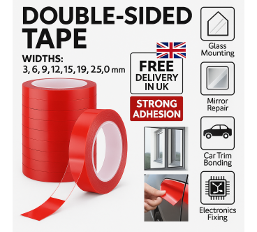 Ultra Thin Double Sided Tape 6mm x 50m Transparent Acrylic