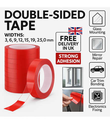Ultra Thin Double Sided Tape 19mm x 50m Transparent Acrylic