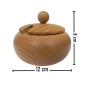 Beech Wood Sugar Bowl with Lid and Spoon – 12cm