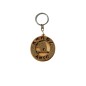 Wooden World Skoda Wooden Keyring with Metal Ring MDF Plywood Car Key Chain 4.5 x 4.5 cm