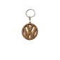 Wooden World Volkswagen Wooden Keyring with Metal Ring MDF Plywood Car Key Chain 4.5 x 4.5 cm