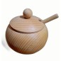Beech Wood Sugar Bowl with Lid and Spoon – 12cm
