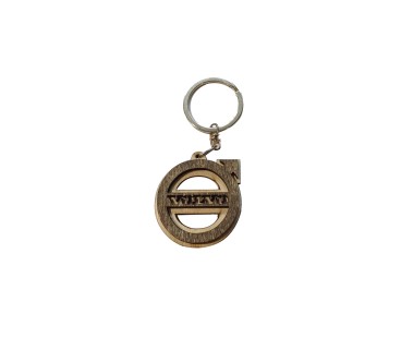 Volvo Wooden Keyring with Metal Ring 4.5 cm