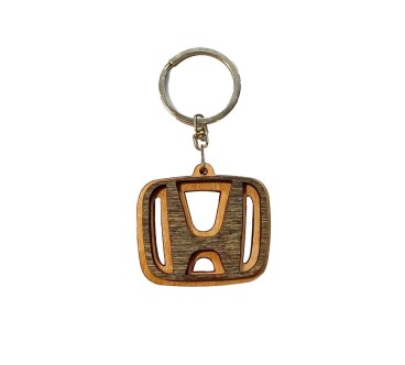Honda Wooden Keyring with Metal Ring 4.5 cm