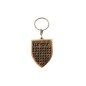 Wooden World Dacia Wooden Keyring with Metal Ring MDF Plywood Car Key Chain 4.5 x 4.5 cm