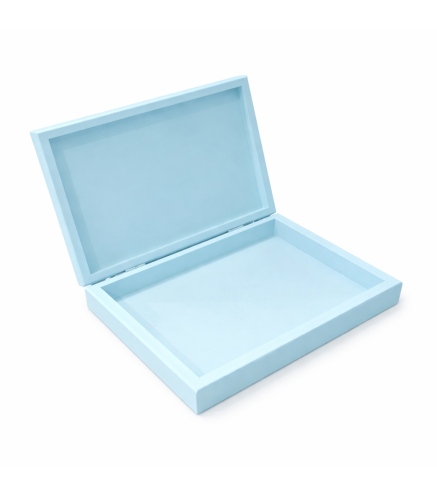 Blue Wooden Gift Box for Boy 21 x 15 cm