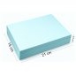 Wooden World Flat Blue Gift Box for Boy, Wooden Keepsake Presentation Box, 21 x 15 x 3.5 cm