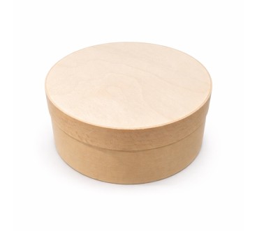 Set of 3 Round Birch Bast Nesting Boxes with Lids
