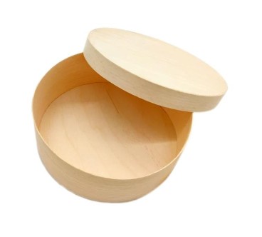 Set of 3 Round Birch Bast Nesting Boxes with Lids