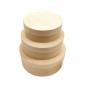 Set of 3 Round Birch Bast Nesting Boxes with Lids