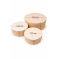 Wooden World Set of 3 Round Birch Bast Boxes with Lids, Nesting Storage Boxes Wooden World Set of 3 Round Birch Bast Boxes with Lids, Nesting Storage Boxes