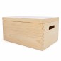 Wooden World Pine Storage Box with Lid, Unpainted Wooden Crate 35x25x18 cm Wooden World Pine Storage Box with Lid, Unpainted Wooden Crate 35x25x18 cm