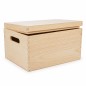 Wooden World Pine Storage Box with Lid, Unpainted Wooden Crate 35x25x18 cm Wooden World Pine Storage Box with Lid, Unpainted Wooden Crate 35x25x18 cm