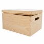 Wooden World Pine Storage Box with Lid, Unpainted Wooden Crate 35x25x18 cm Wooden World Pine Storage Box with Lid, Unpainted Wooden Crate 35x25x18 cm
