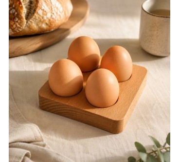 Beech Wood Egg Holder for 4 Eggs | Wooden World