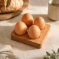 Wooden World Beech Wood Egg Holder for 4 Eggs Oiled Wooden Egg Stand Wooden World Beech Wood Egg Holder for 4 Eggs Oiled Wooden Egg Stand