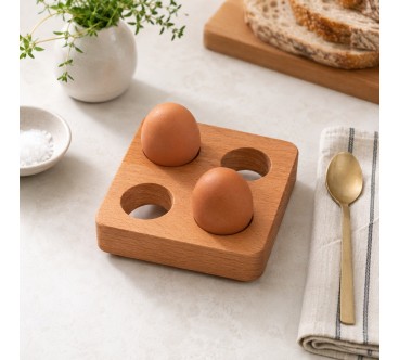 Beech Wood Egg Holder for 4 Eggs | Wooden World