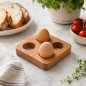 Wooden World Beech Wood Egg Holder for 4 Eggs Oiled Wooden Egg Stand Wooden World Beech Wood Egg Holder for 4 Eggs Oiled Wooden Egg Stand