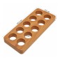 Wooden Egg Holder for 10 Eggs, Oiled Beech Wood Egg Stand, Compact Kitchen Egg Tray for Table Serving and Fridge Storage Wooden Egg Holder for 10 Eggs, Oiled Beech Wood Egg Stand, Compact Kitchen Egg Tray for Table Serving and Fridge Storage