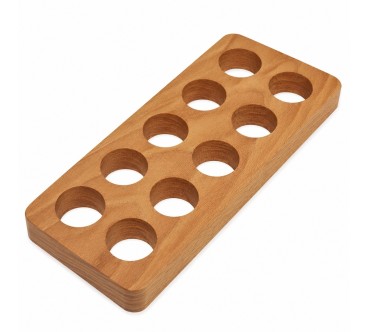 Wooden Egg Holder for 10 Eggs | Beech Egg Stand