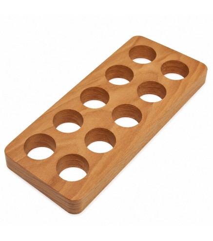 Wooden Egg Holder for 10 Eggs | Beech Egg Stand