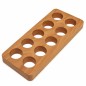 Wooden Egg Holder for 10 Eggs, Oiled Beech Wood Egg Stand, Compact Kitchen Egg Tray for Table Serving and Fridge Storage Wooden Egg Holder for 10 Eggs, Oiled Beech Wood Egg Stand, Compact Kitchen Egg Tray for Table Serving and Fridge Storage