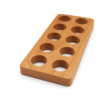 Wooden Egg Holder for 10 Eggs | Beech Egg Stand