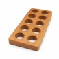 Wooden Egg Holder for 10 Eggs, Oiled Beech Wood Egg Stand, Compact Kitchen Egg Tray for Table Serving and Fridge Storage Wooden Egg Holder for 10 Eggs, Oiled Beech Wood Egg Stand, Compact Kitchen Egg Tray for Table Serving and Fridge Storage