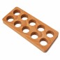 Wooden Egg Holder for 10 Eggs, Oiled Beech Wood Egg Stand, Compact Kitchen Egg Tray for Table Serving and Fridge Storage Wooden Egg Holder for 10 Eggs, Oiled Beech Wood Egg Stand, Compact Kitchen Egg Tray for Table Serving and Fridge Storage