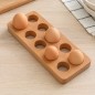 Wooden Egg Holder for 10 Eggs, Oiled Beech Wood Egg Stand, Compact Kitchen Egg Tray for Table Serving and Fridge Storage Wooden Egg Holder for 10 Eggs, Oiled Beech Wood Egg Stand, Compact Kitchen Egg Tray for Table Serving and Fridge Storage