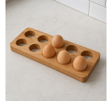 Wooden Egg Holder for 10 Eggs | Beech Egg Stand