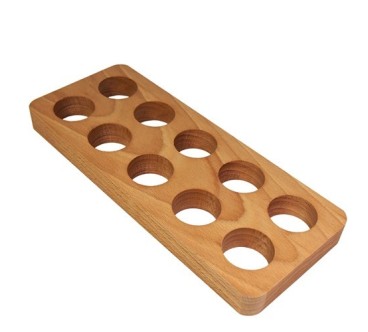 Wooden Egg Holder for 10 Eggs | Beech Egg Stand