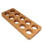 Wooden Egg Holder for 10 Eggs, Oiled Beech Wood Egg Stand, Compact Kitchen Egg Tray for Table Serving and Fridge Storage Wooden Egg Holder for 10 Eggs, Oiled Beech Wood Egg Stand, Compact Kitchen Egg Tray for Table Serving and Fridge Storage