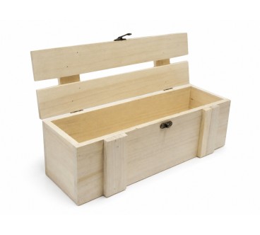 Pine Wood Wine Bottle Gift Box with Lid