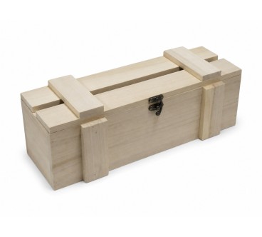 Pine Wood Wine Bottle Gift Box with Lid