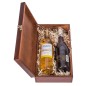 Wooden World Double Wine Bottle Gift Box Brown Lacquered Case with Metal Clasp Wooden World Double Wine Bottle Gift Box Brown Lacquered Case with Metal Clasp