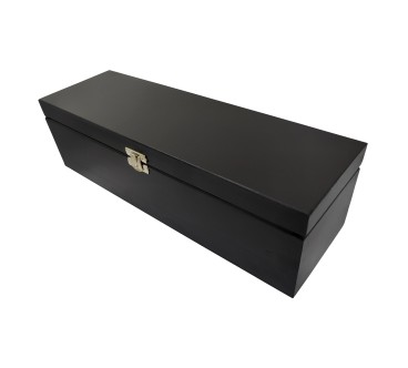 Black Pine Wood Wine Bottle Gift Box