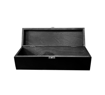 Black Pine Wood Wine Bottle Gift Box