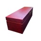 Mahogany Pine Wood Wine Bottle Gift Box with Metal Clip